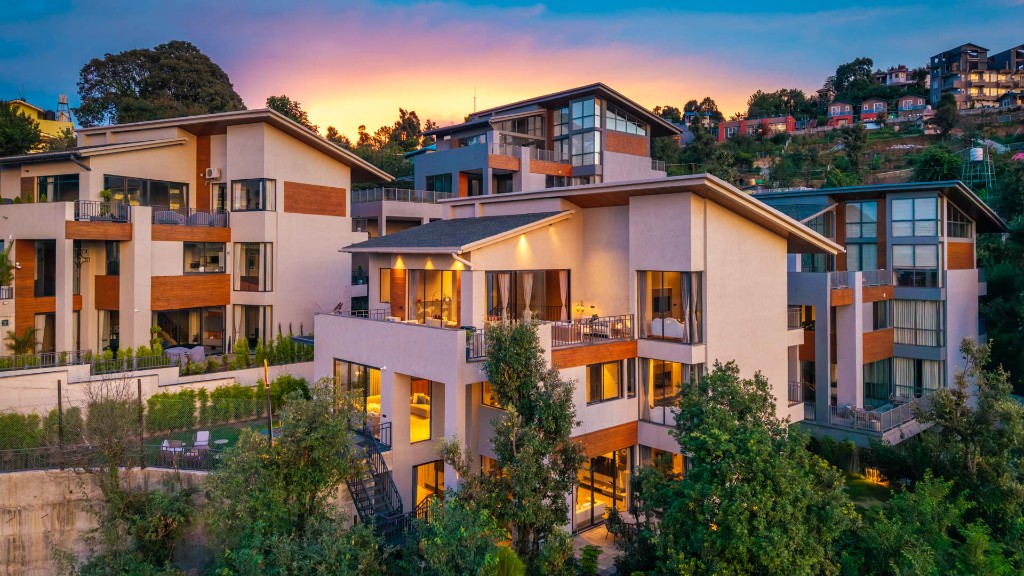 Premio hillside residences at sunset