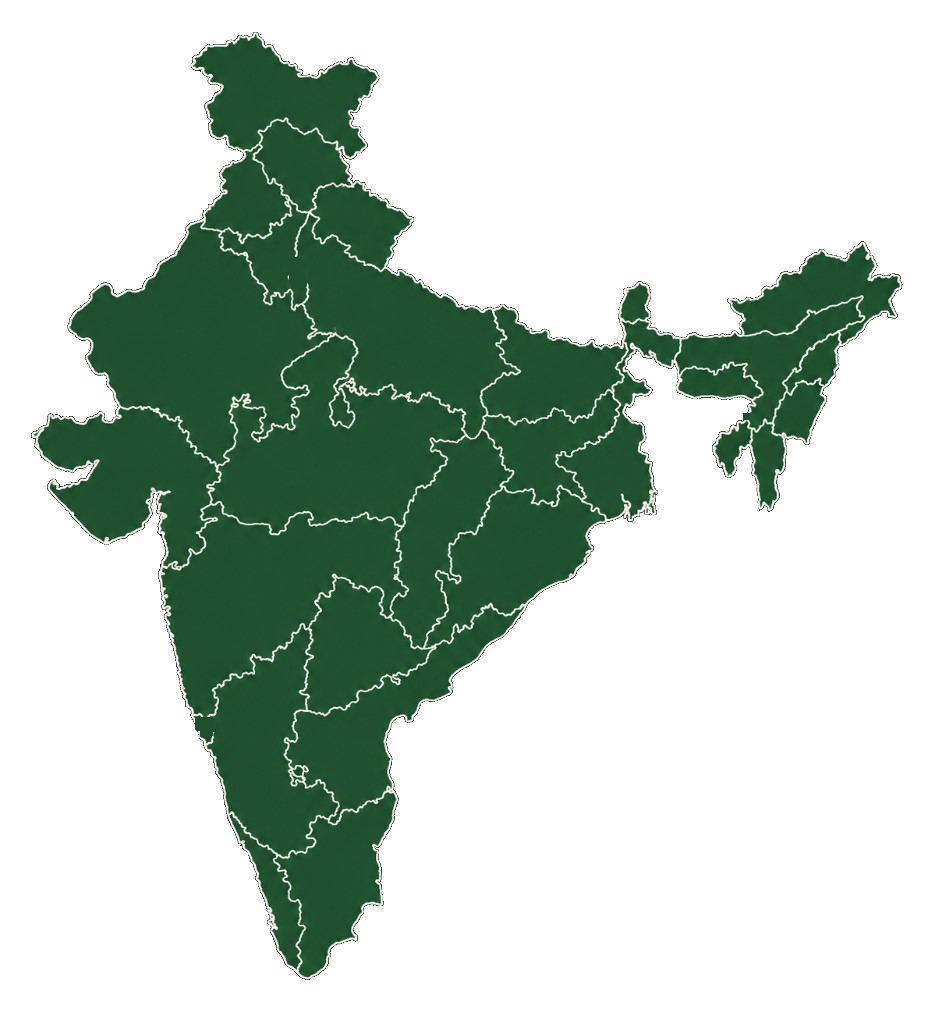 Map of India showing Premio destinations